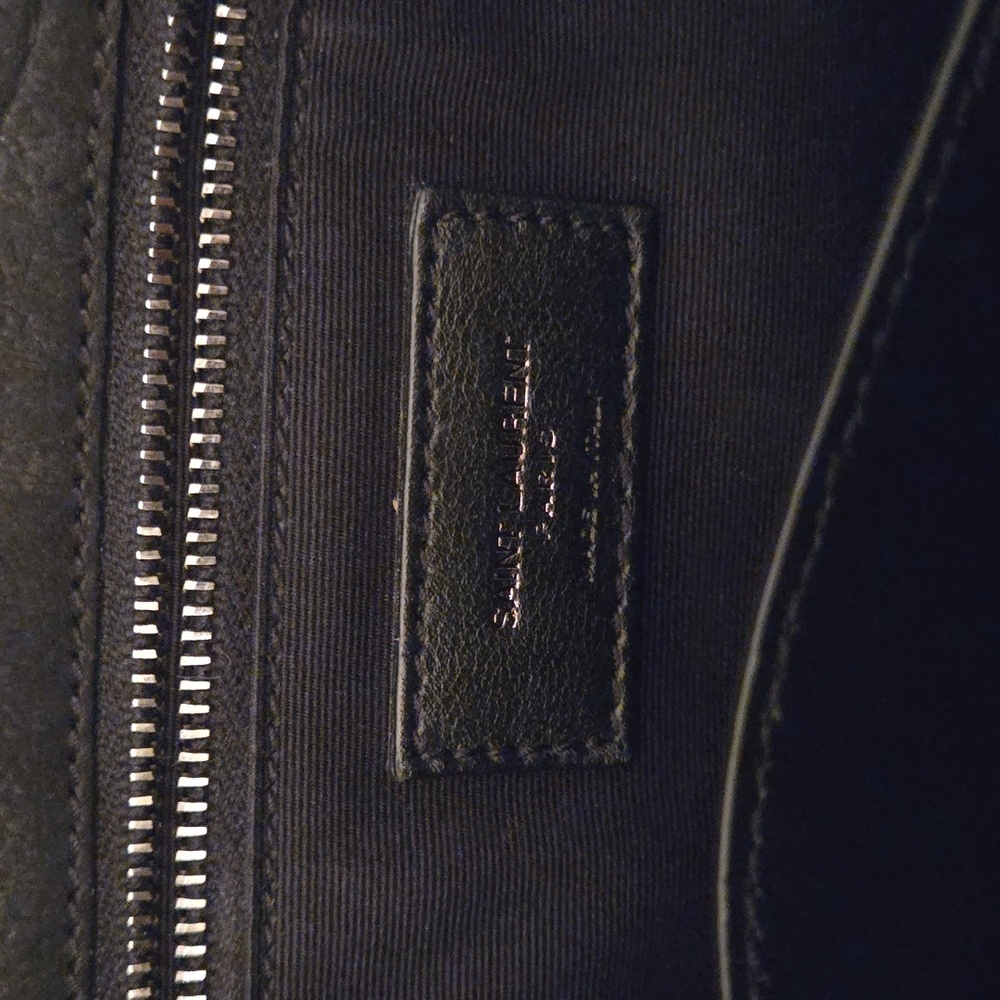 Saint Laurent Black Croc Embossed Nubuck Medium Niki Bag - Picture 8 of 11